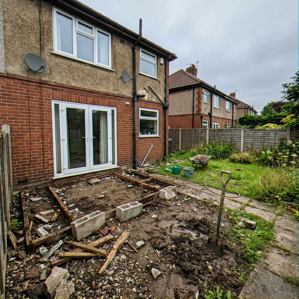 Old deck removed